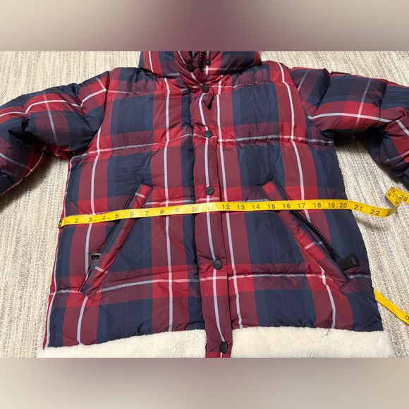 SAM. Mackenzie Red and Blue Plaid Puffer Jacket - Picture 7 of 17